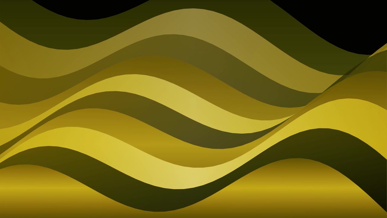 Abstract Golden Waves Moving in Fluid Motion