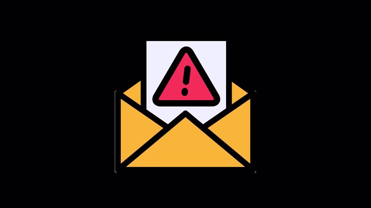Animated Warning Notification Icon in an Open Envelope