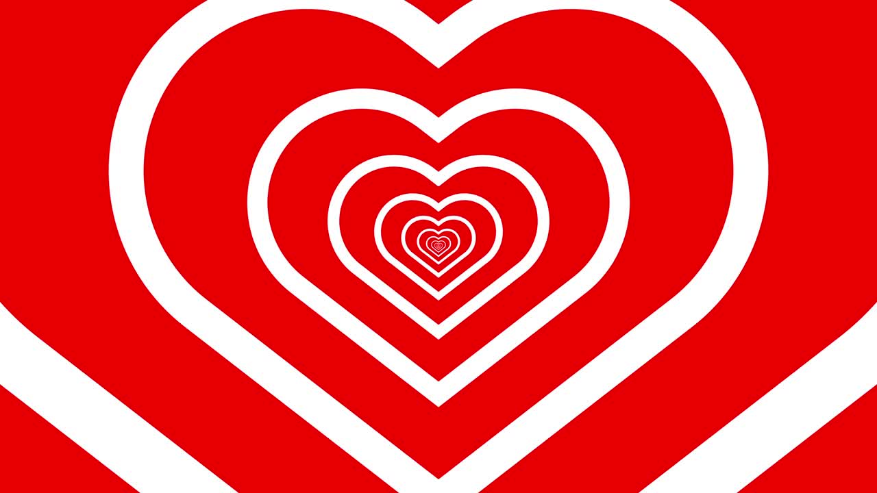 corazones de amor túnel infinito imágenes de bucle de fondo