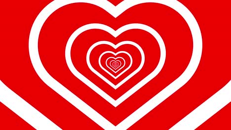 corazones de amor túnel infinito imágenes de bucle de fondo