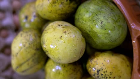 mangoes showcased in a store - vertical shot