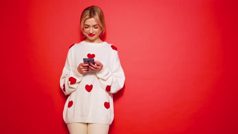 woman using smartphone