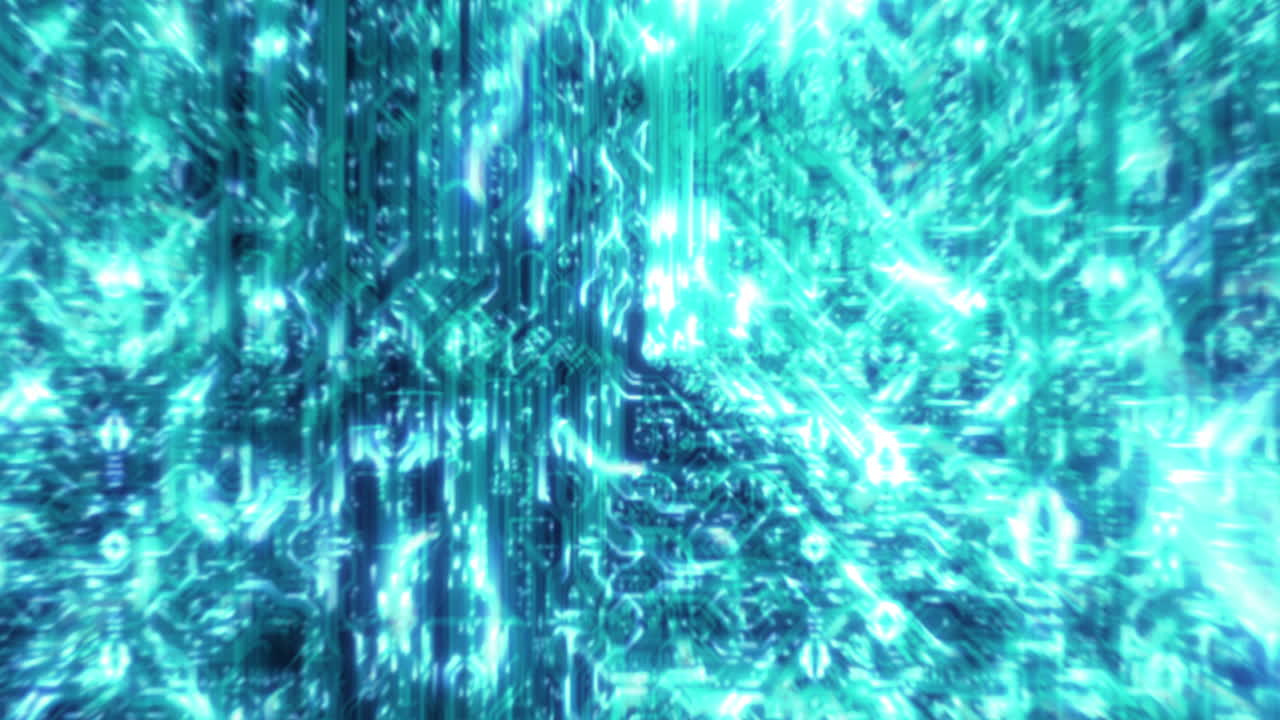 cpu, microchip y holograma de un circuito de ordenador