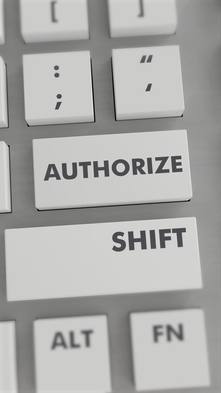 AUTHORIZE BUTTON PRESSING ON KEYBOARD Vertical Video