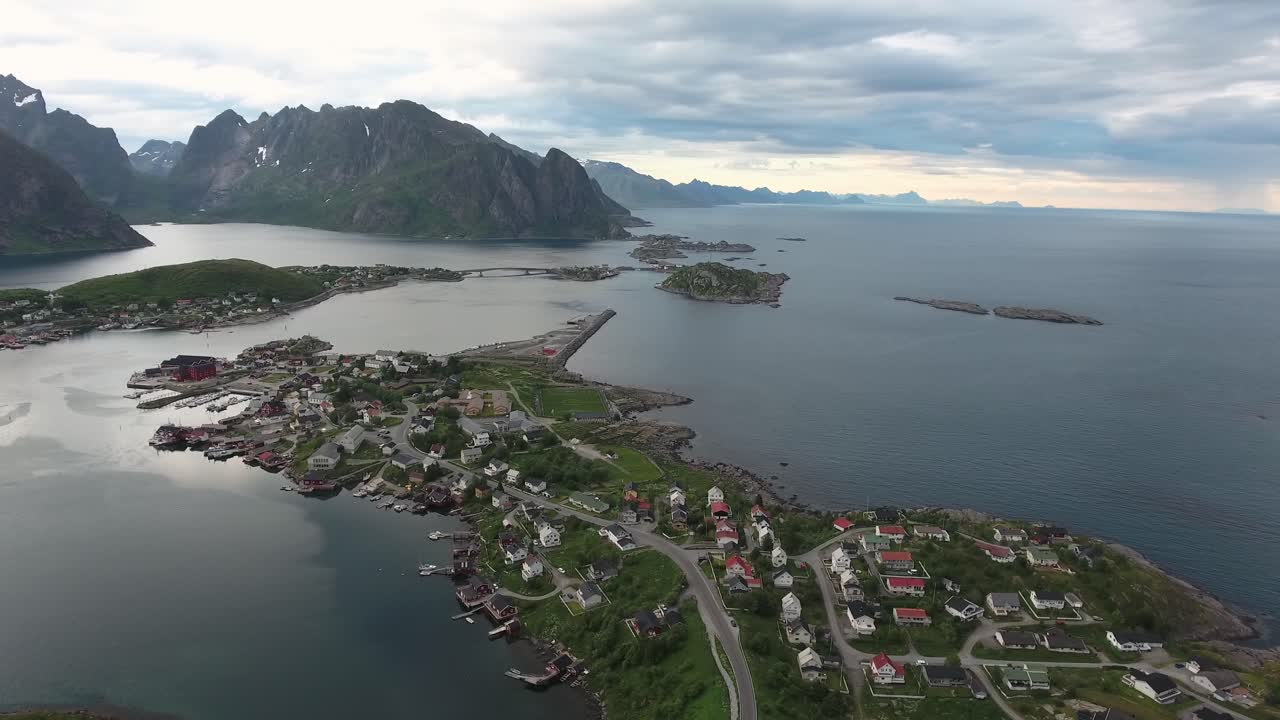 Isole dell'arcipelago delle Lofoten, riprese aeree
