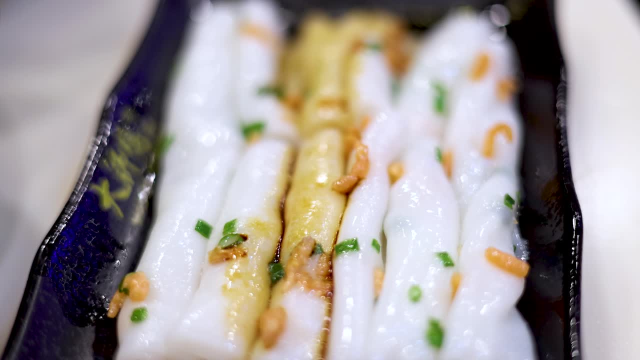 전통적인 누들 요리의 클로즈업