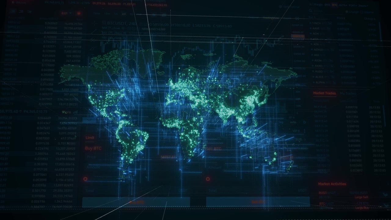 Global Financial Network and Crypto Trading