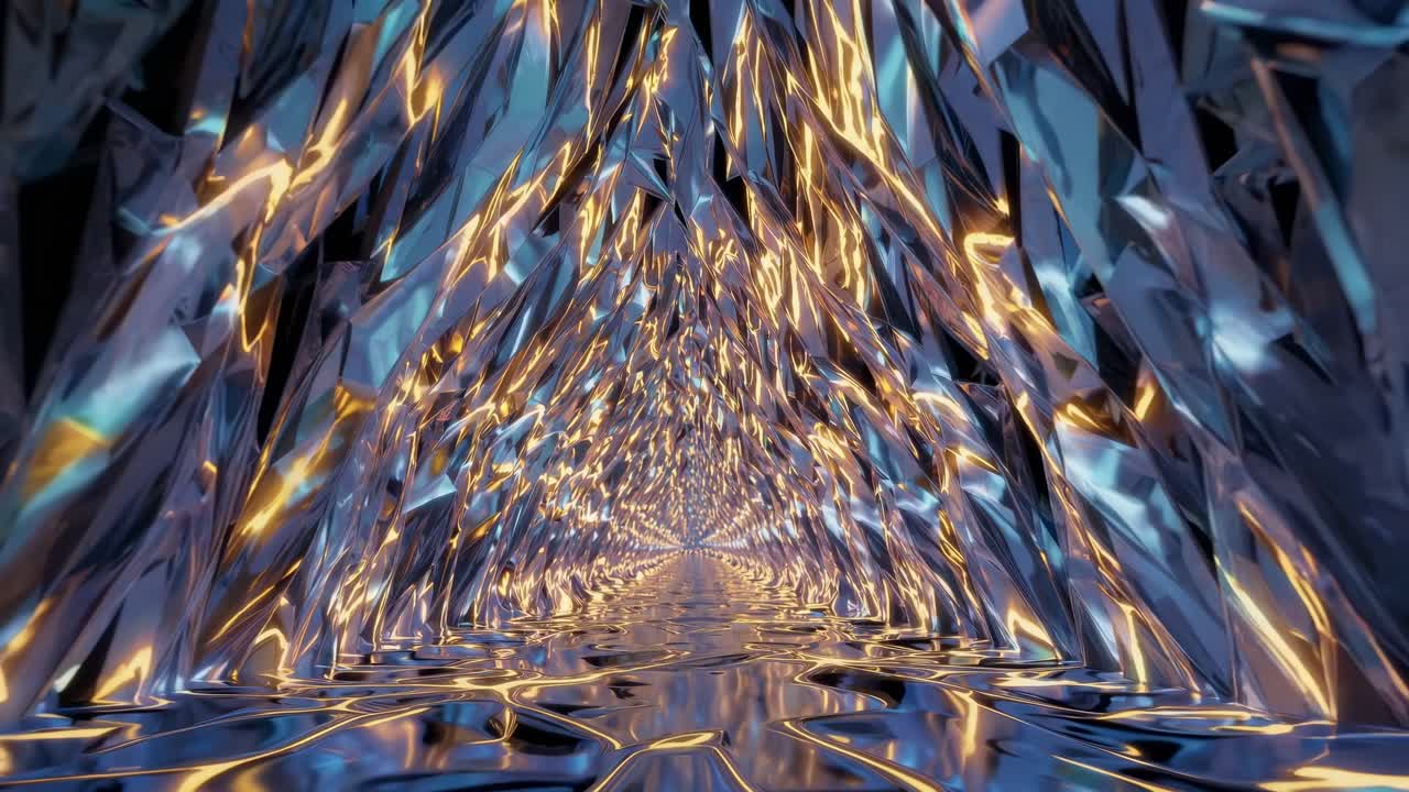 túnel de cristal abstracto