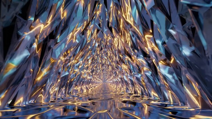 Abstract Tunnel di cristallo