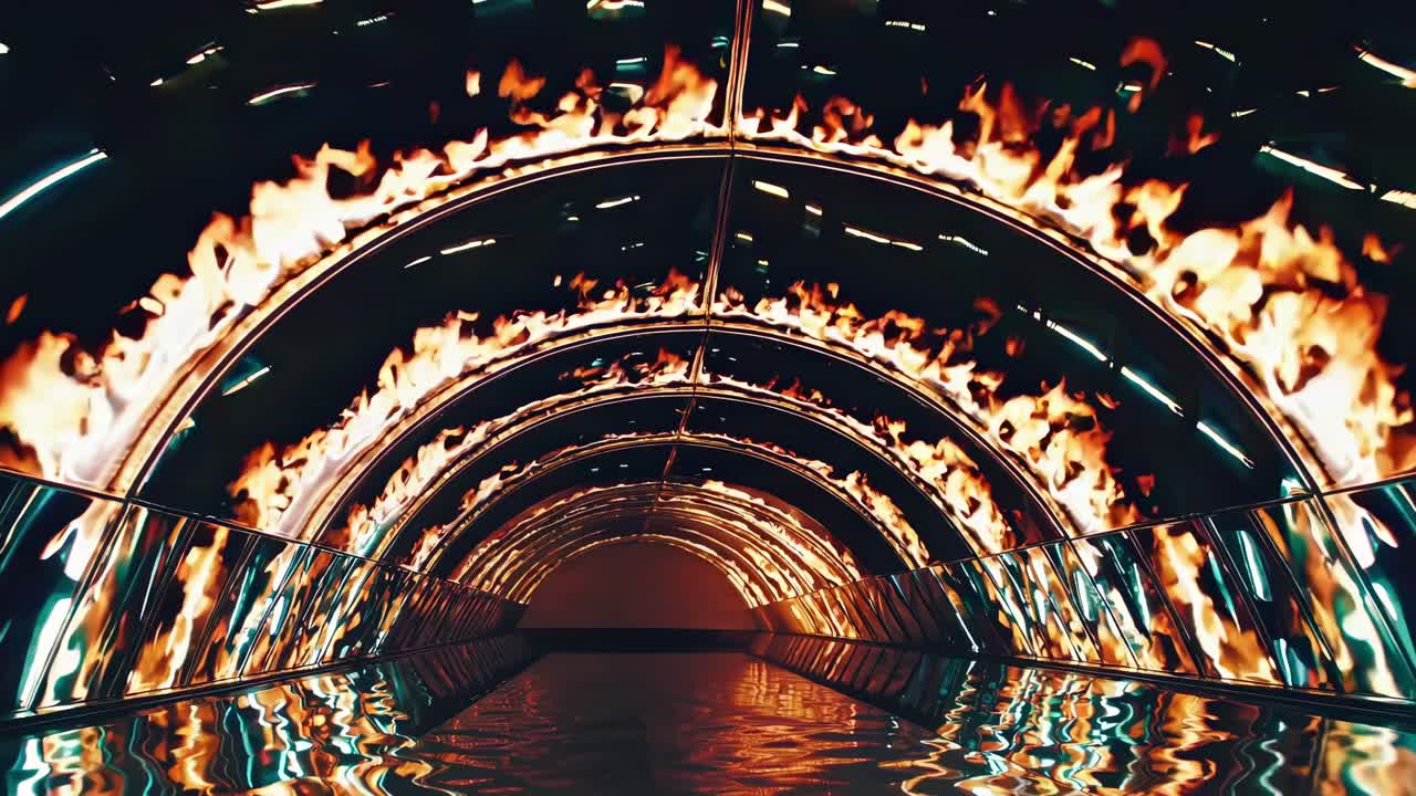 Fiery Tunnel Reflection