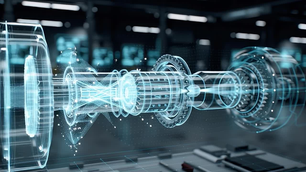 Innovative technology concept featuring futuristic machinery design