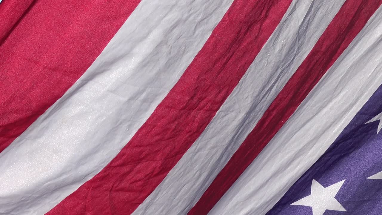 USAs flagg. Opptak på en solfylt dag