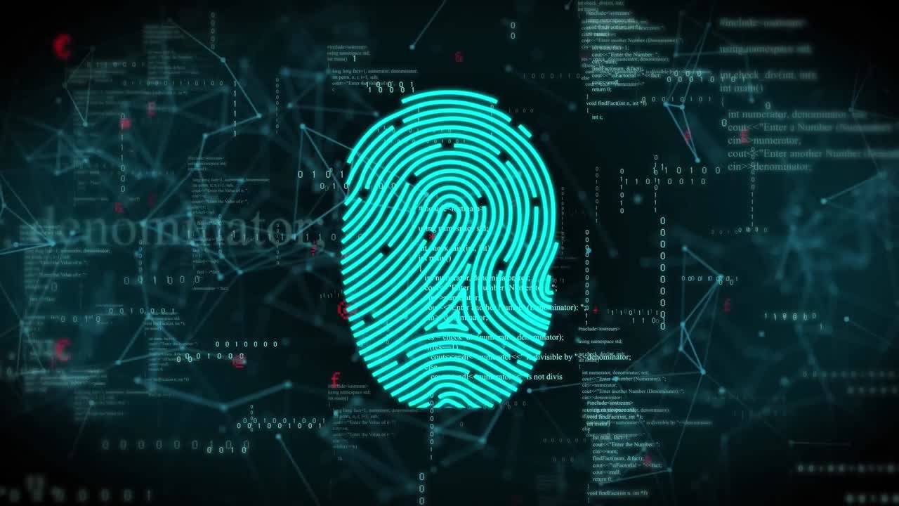 animación del procesamiento de datos sobre conexiones y fondo oscuro