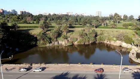 imágenes aéreas de drones parque lago parque rodo montevideo uruguay
