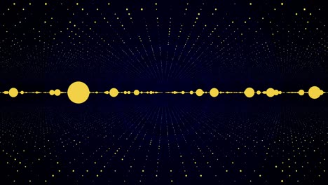 Abstract Geometric Pattern with Yellow Circles