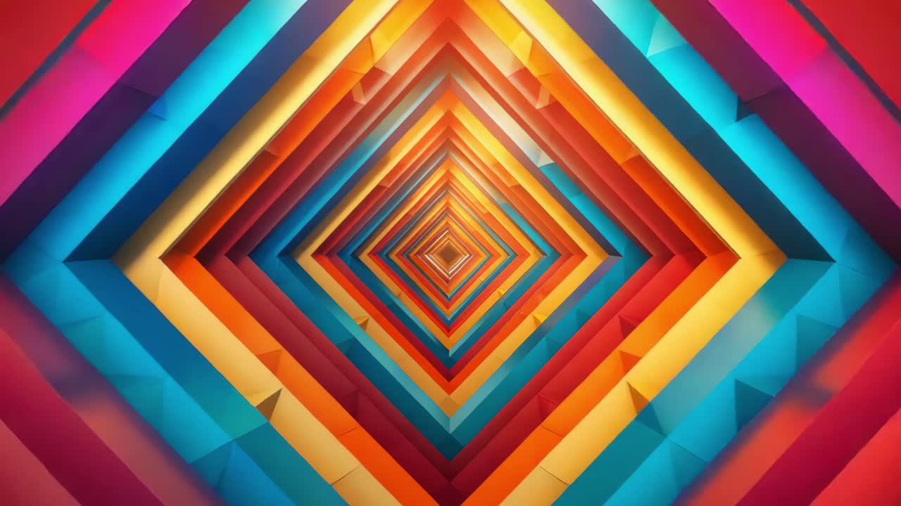 túnel geométrico de colores