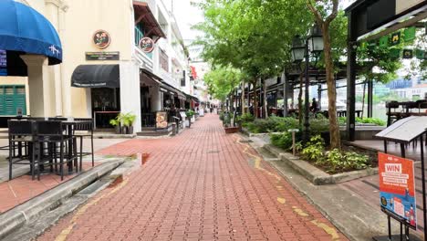 a walk down a lively urban sidewalk.