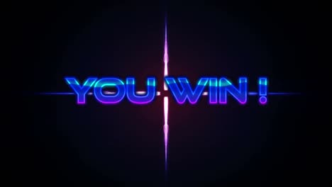 Animation-of-you-win-text-over-purple-glowing-shape