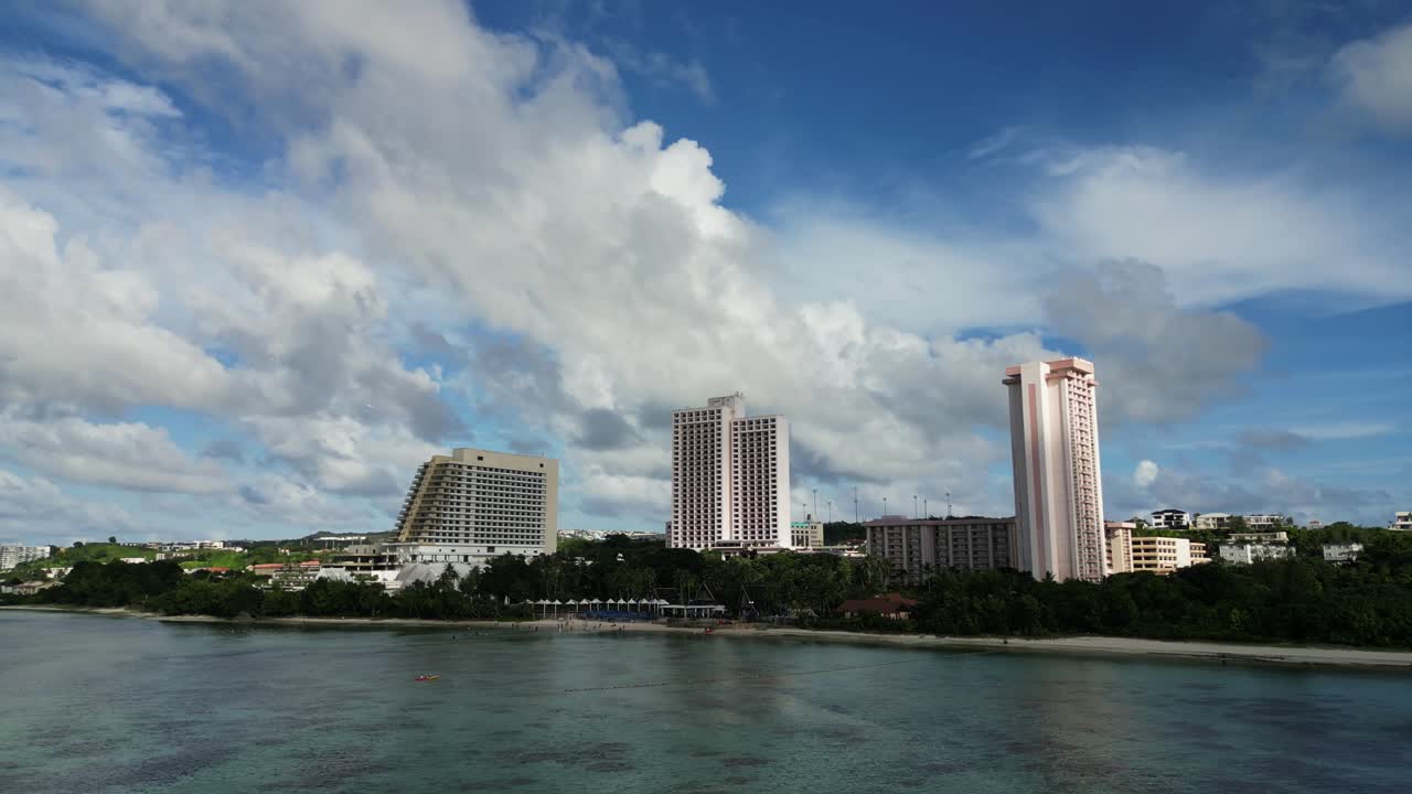 Coastal Cityscape with Buildings and Beach