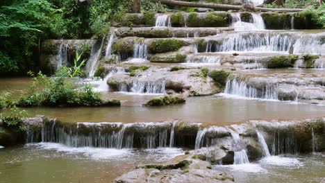 deep forest pha charoen waterfall in the national park is a popular tourist attraction in phop phra district, tak province, thailand