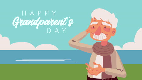 happy grandparent's day illustration