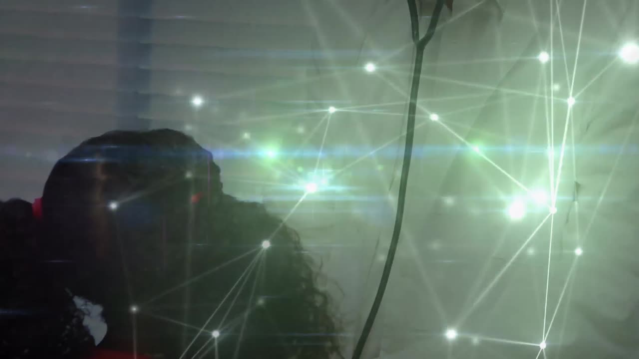 animación de la red de conexiones a través de circuitos integrados en servidores