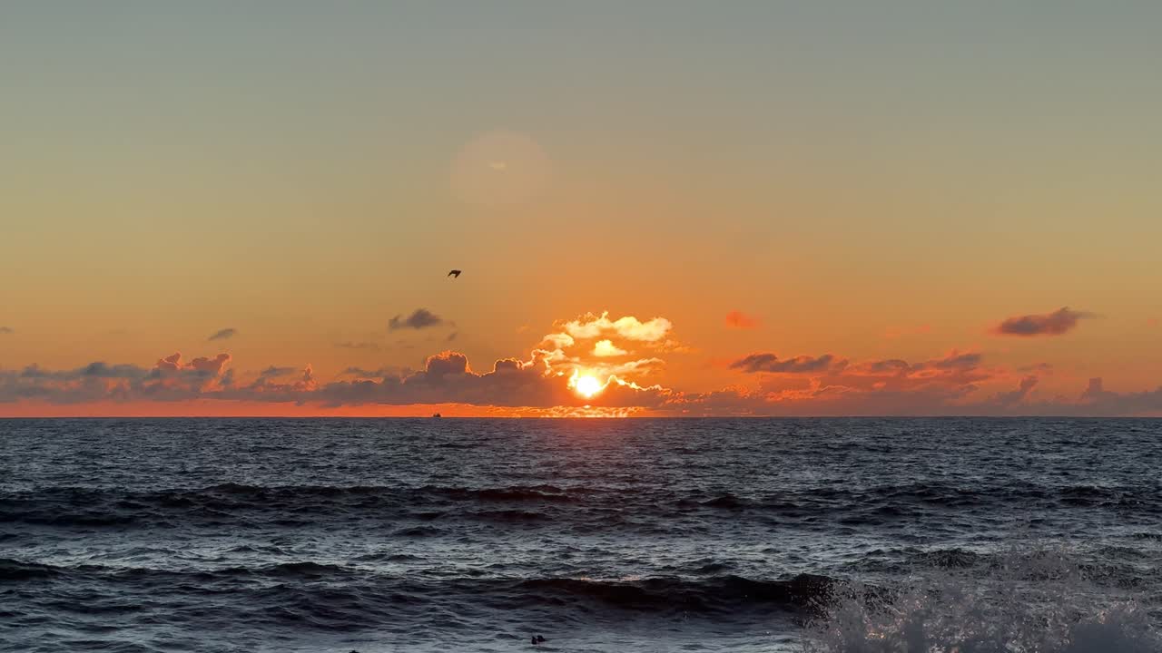 Sunset over the Atlantic Ocean, near Cape Town
