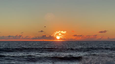 sunset over the atlantic ocean, near cape town