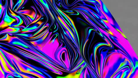 colorful abstract holographic iridescent fluid art
