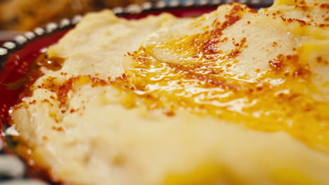 hummus en primer plano