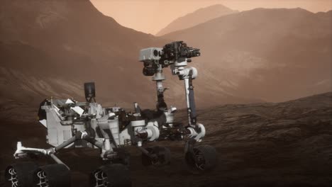 el rover curiosity de marte explora la superficie del planeta rojo