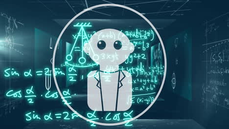 animación de chat bot, procesamiento de texto y datos matemáticos