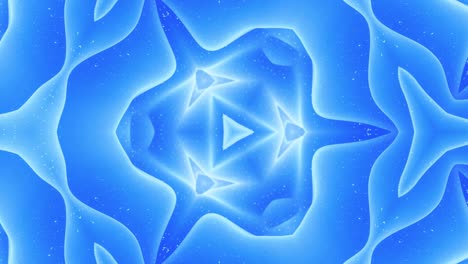 animación en bucle liso de 3d abstracto forma mate suave como flor o mandala, estructura simétrica de material de terciopelo púrpura azul intercalado con pañuelos, cambia de forma suavemente cíclica. gradiente
