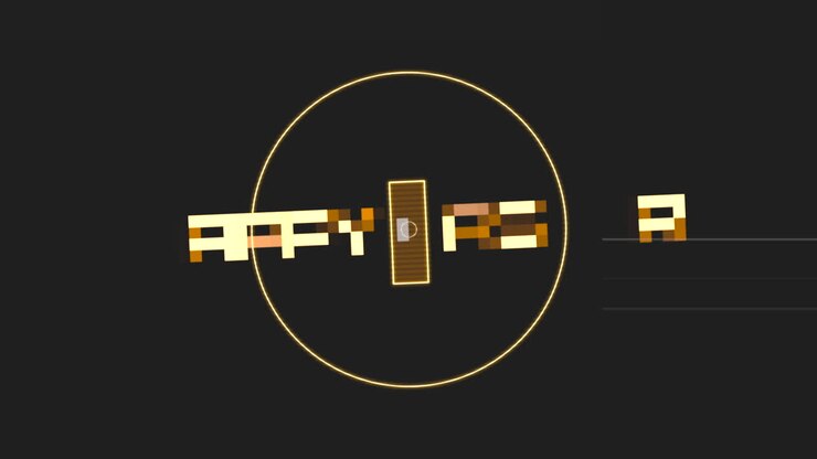 Happy Easter on digital screen with HUD elements and circles