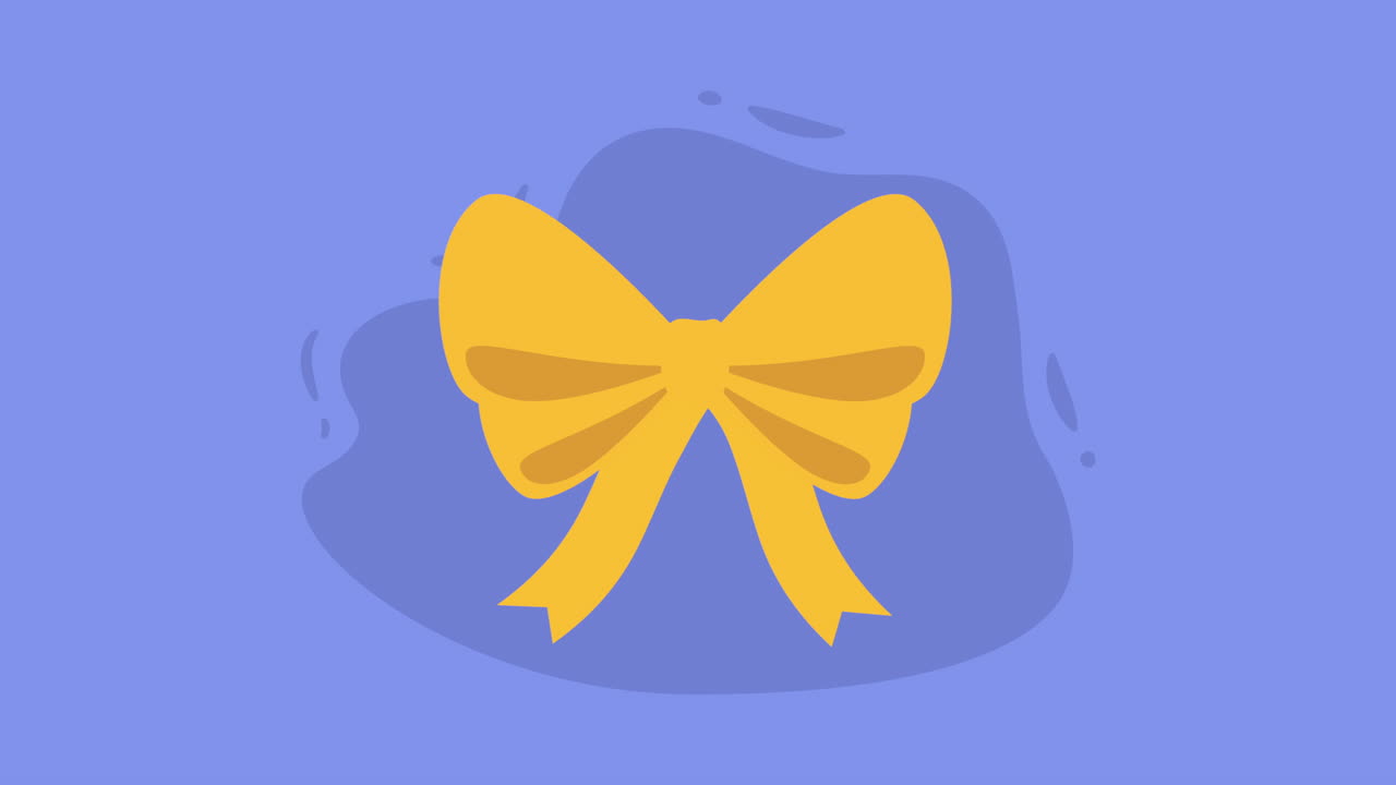 노란색 활 일러스트레이션