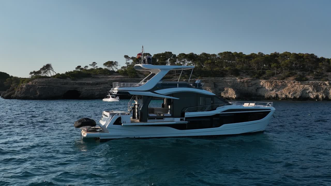 Luxury Yacht in Calm Mediterranean Waters