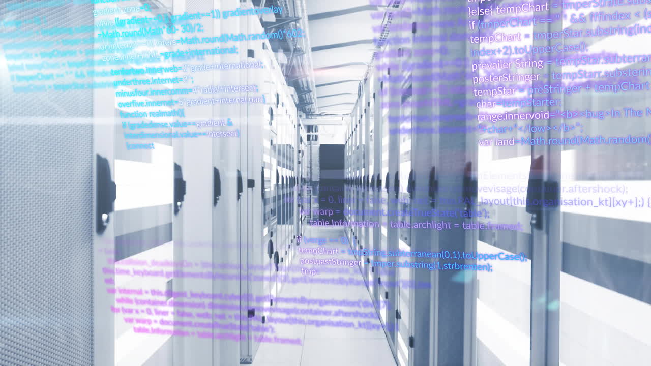Animation of digital data processing over computer servers