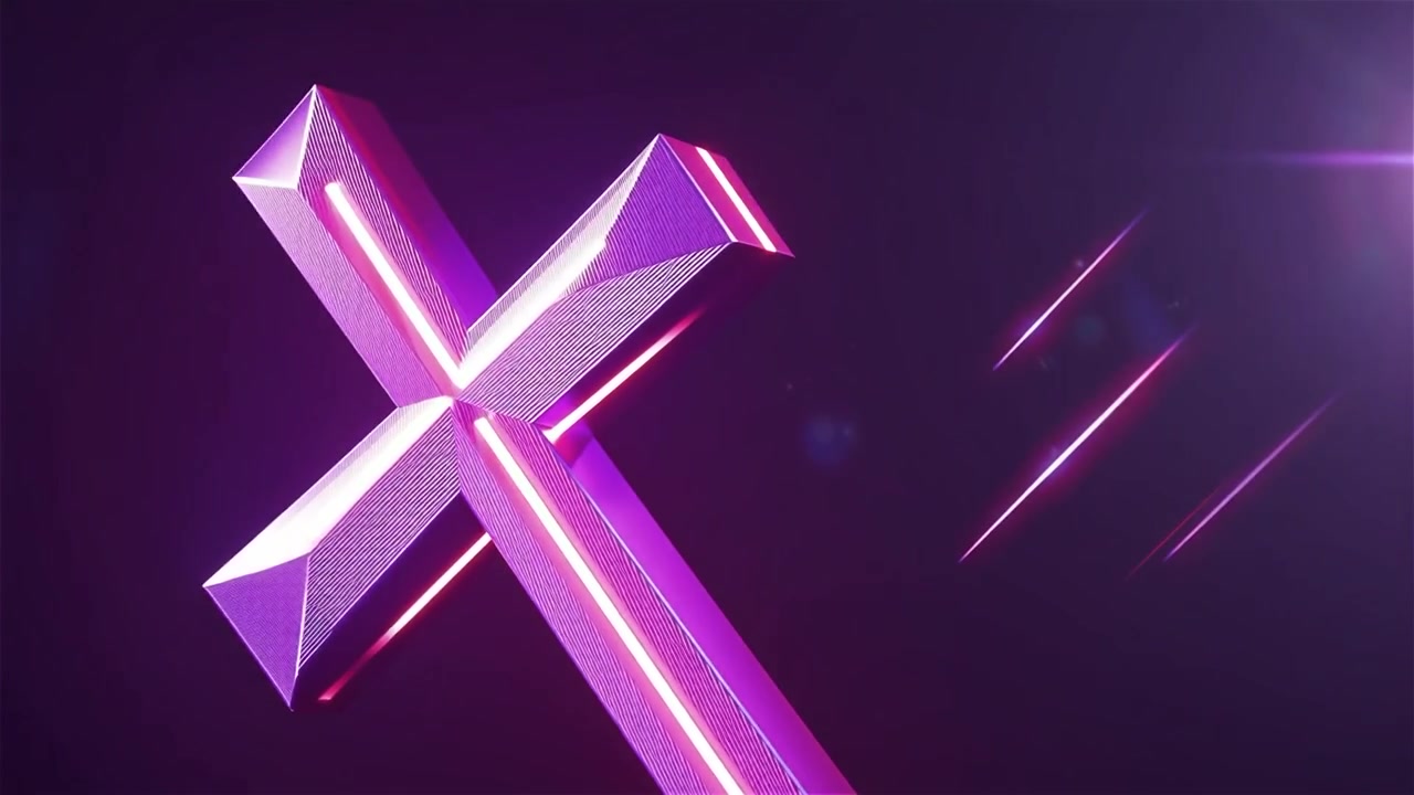 Christian Cross Heavenly Light Worship Background