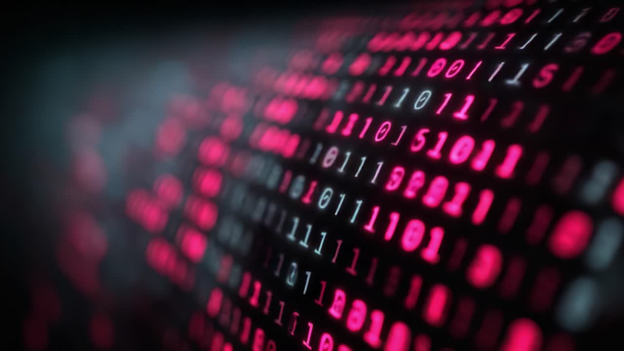 Dynamic Display of Binary Code with Vibrant Colors Showcasing the Intersection of Technology and Data Visualization in a Modern Digital World