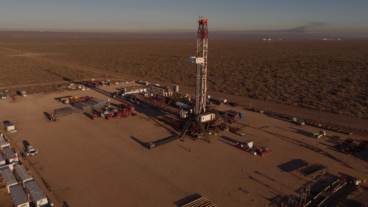 Oil rig in Vaca Muerta, showcasing natural gas operations in Argentina