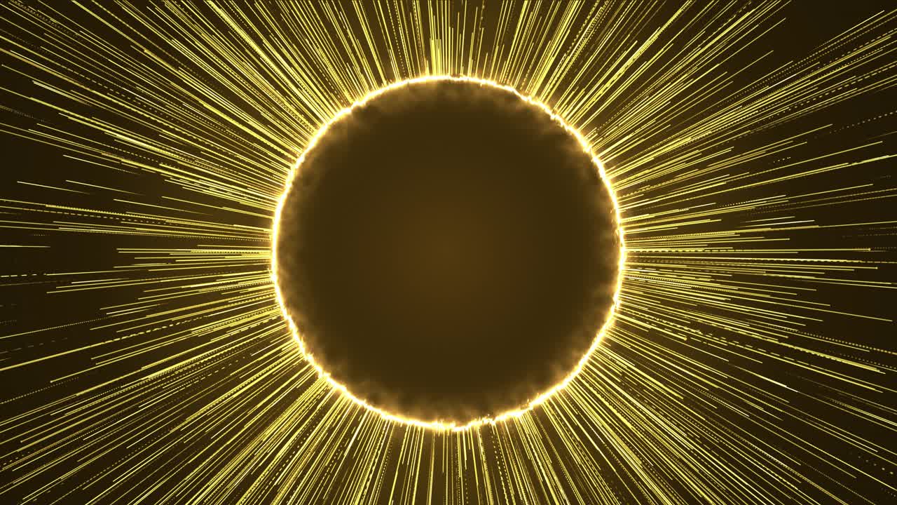 Abstract Gold Radial Lines Background