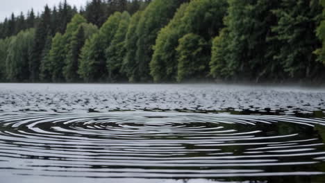 ripples on a rainy lake