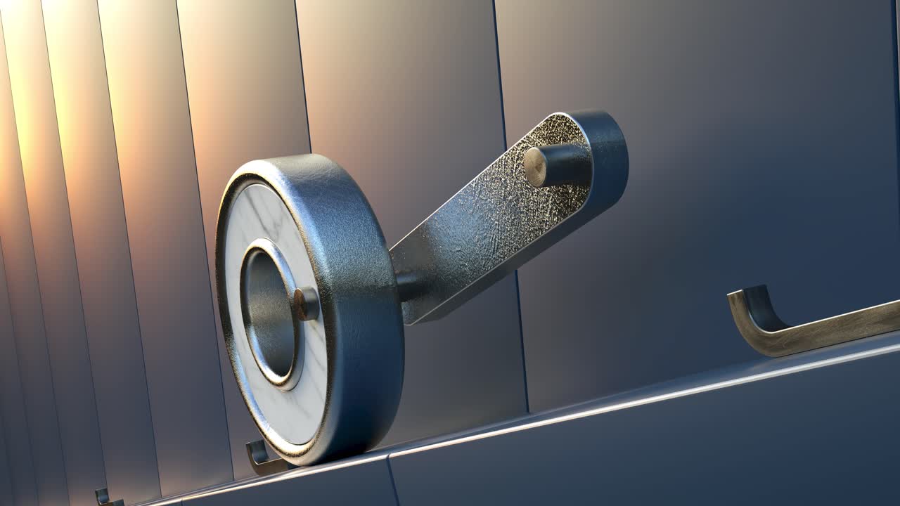 A loopable 3d render animation of bearing rotating and climbing