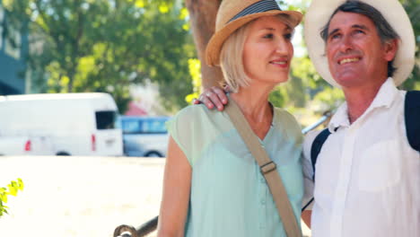 Smiling-couple-walking