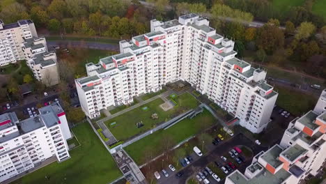 Aerial-View-Of-Modern-Housing-Estate-Buildings-In-Tenever-Of-Bremen-In-Germany
