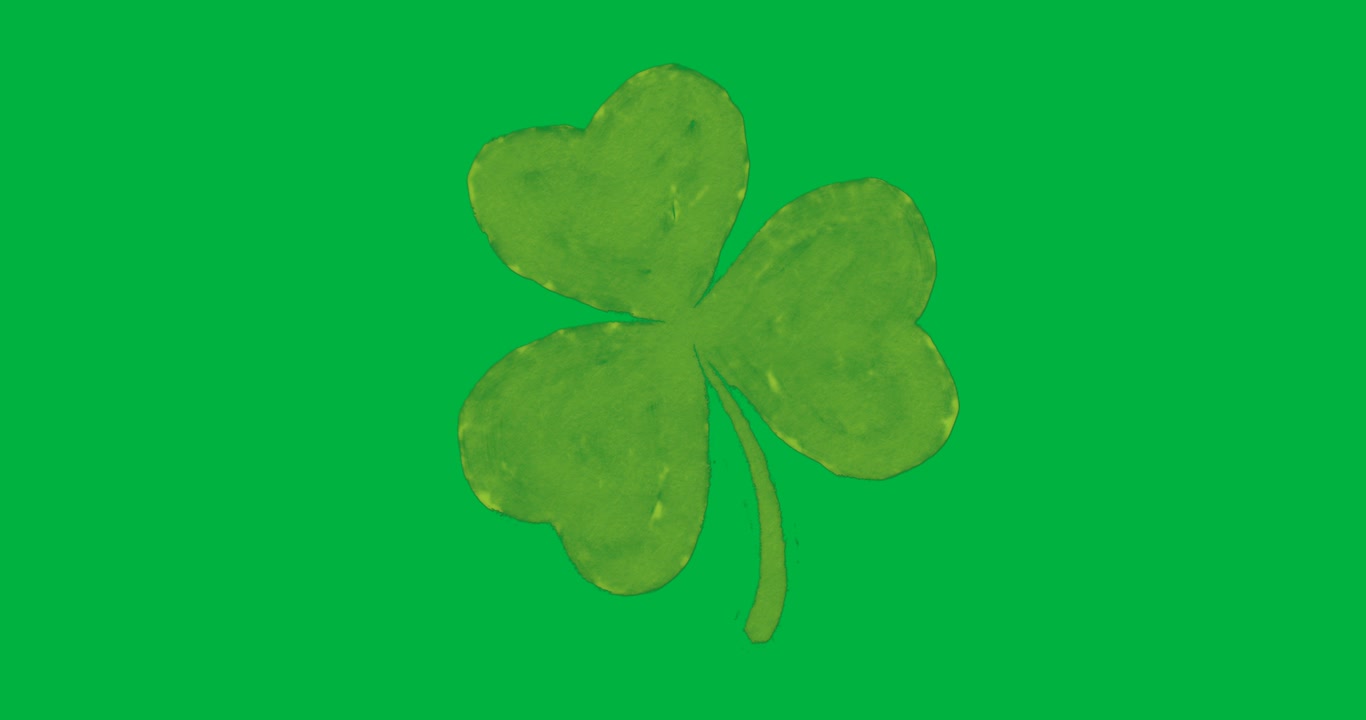 Gráfico de trébol verde de tres hojas flotando sobre un fondo transparente, mostrando un concepto de salud.