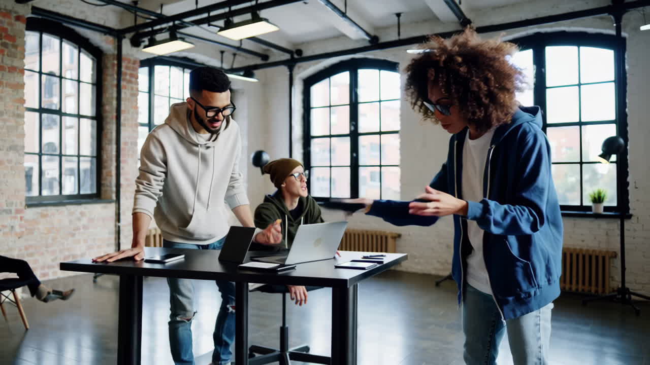 Team Collaboration in a Modern Office