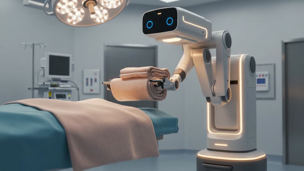 A Robotic Assistant in an Operating Room, Efficiently Preparing for Surgical Procedures by Organizing Medical Supplies and Enhancing Hospital Workflow