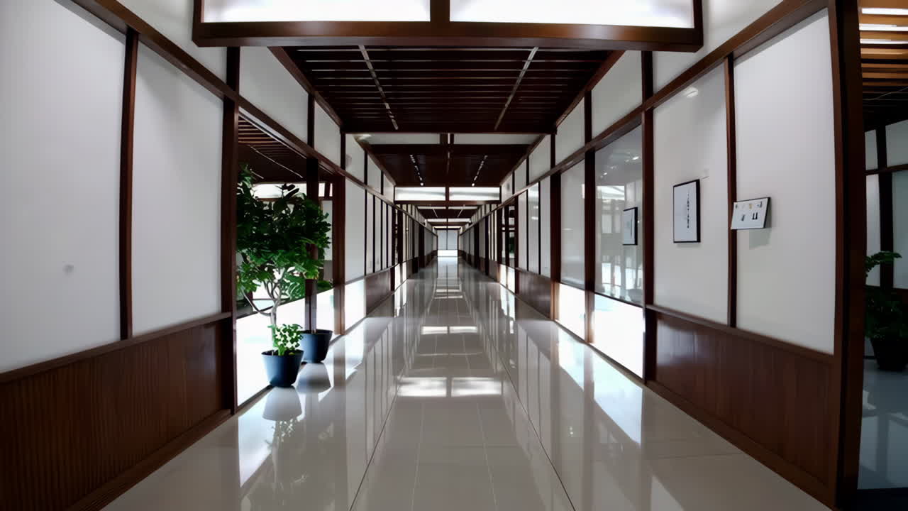 Modern Japanese-Style Corridor