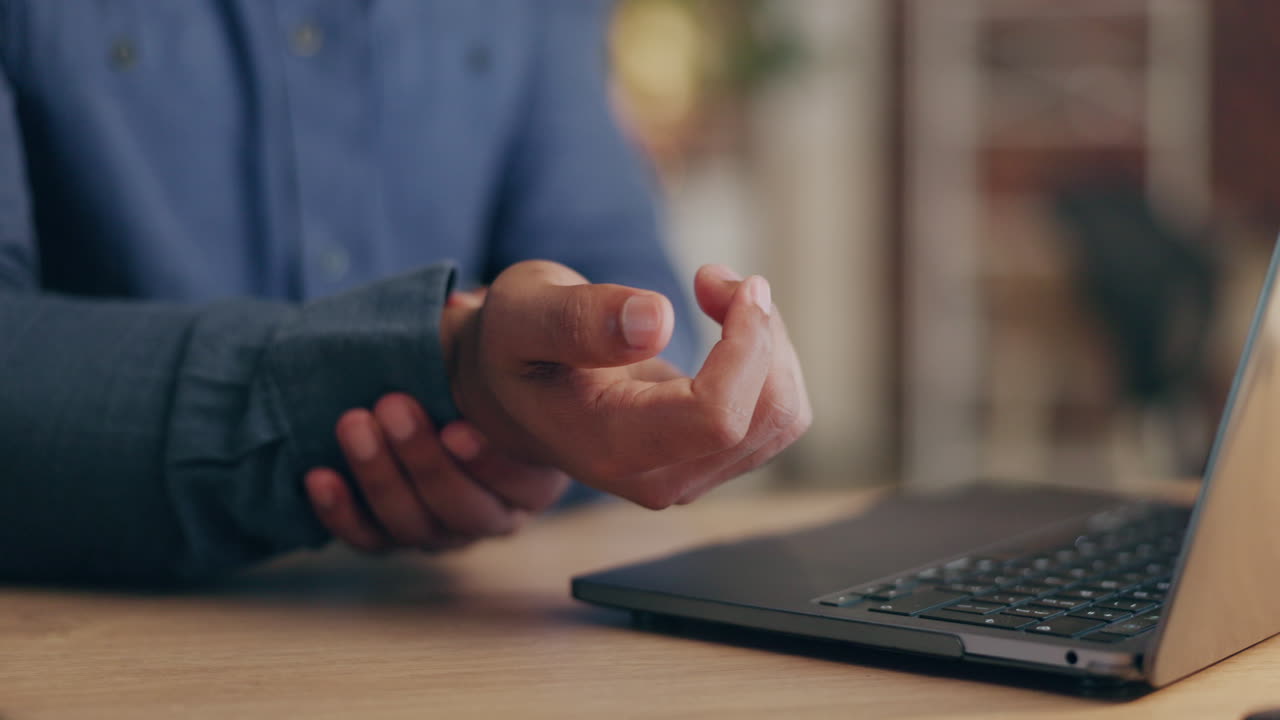 Closeup, business and hands with man
